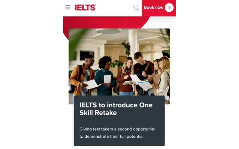 IELTS One Skill Retake  is now available